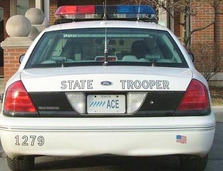 Ohio police license plate