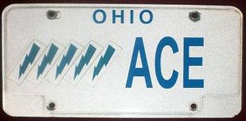 Ohio police license plate