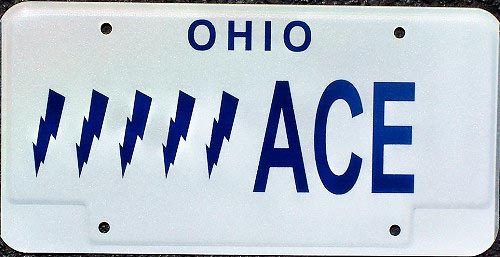 Ohio police license plate