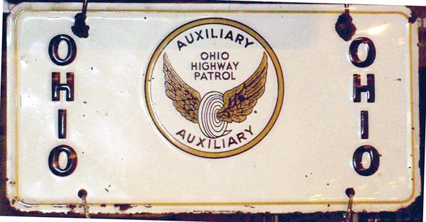 Ohio police license plate