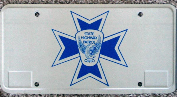 Ohio police license plate