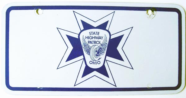 Ohio police license plate