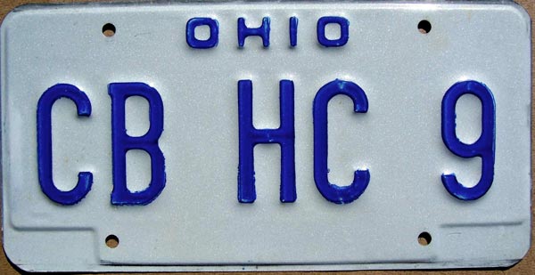 Ohio police license plate