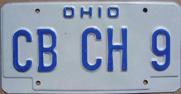 Ohio police license plate