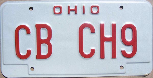 Ohio police license plate