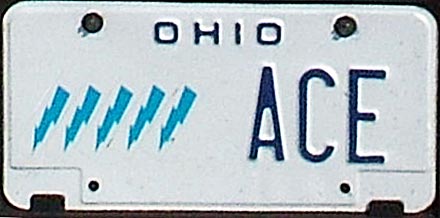 Ohio police license plate