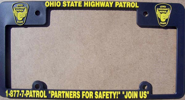 Ohio police license plate