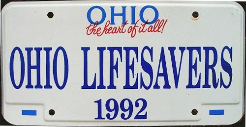 Ohio police license plate