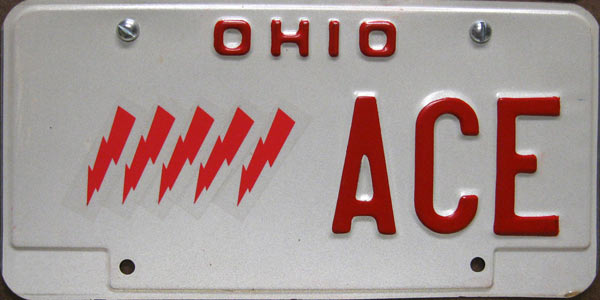 Ohio police license plate