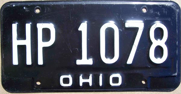 Ohio police license plate