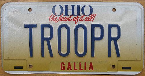 Ohio police license plate