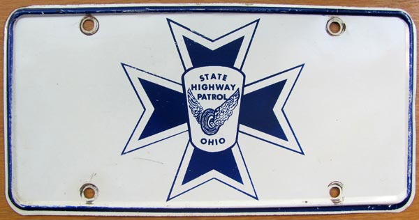 Ohio police license plate