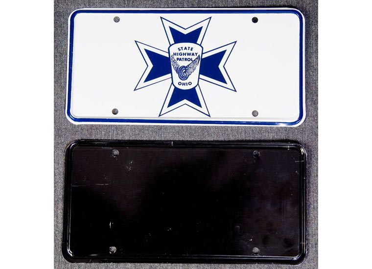 Ohio police license plate