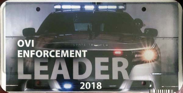 Ohio police license plate