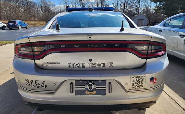 Ohio police license plate