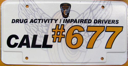 Ohio police license plate