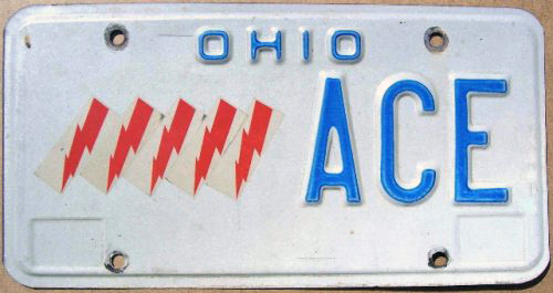 Ohio police license plate