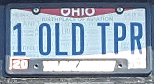 Ohio police license plate