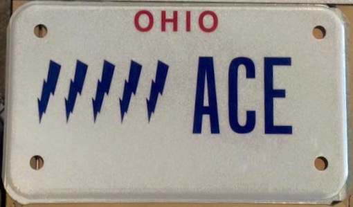 Ohio police license plate