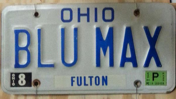 Ohio police license plate