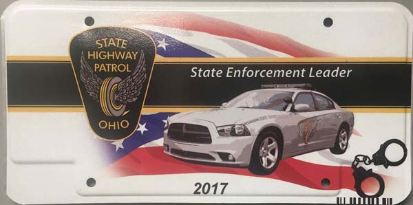 Ohio police license plate