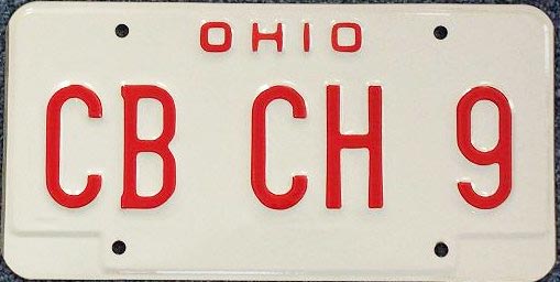 Ohio police license plate