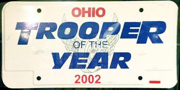 Ohio police license plate