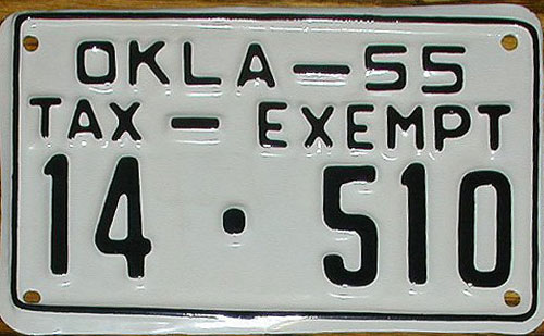 1975 Oklahoma License Plate OW-3610 - www.oreporterregional.com.br