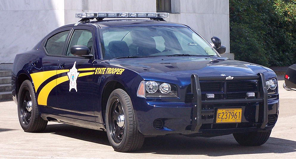 Oregon  police license plate image