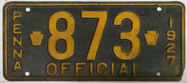 Pennsylvania  police license plate