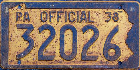 Pennsylvania  police license plate