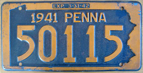 Pennsylvania  police license plate