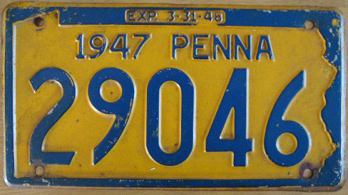 Pennsylvania  police license plate