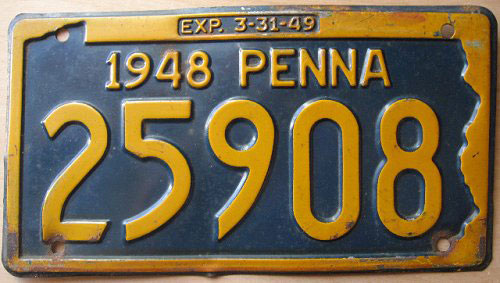 Pennsylvania  police license plate