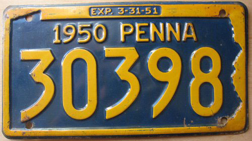 Pennsylvania  police license plate