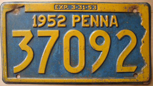 Pennsylvania  police license plate