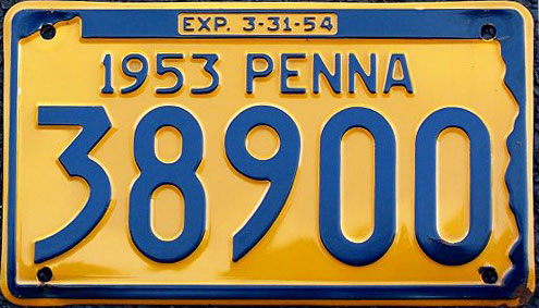 Pennsylvania  police license plate