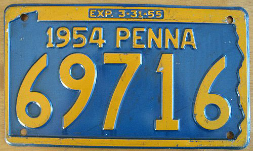 Pennsylvania  police license plate