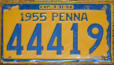 Pennsylvania  police license plate