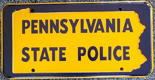 Pennsylvania  police license plate