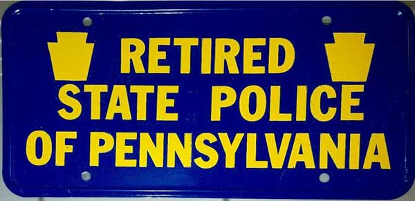 Pennsylvania  police license plate