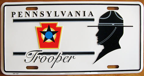 Pennsylvania  police license plate