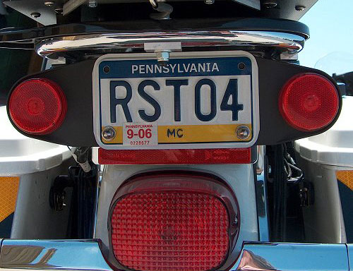 Pennsylvania  police license plate