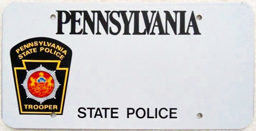 Pennsylvania  police license plate