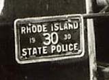 Rhode Island  police license plate