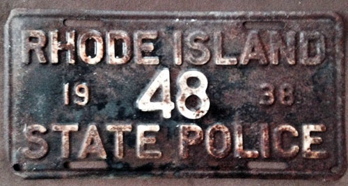 Rhode Island  police license plate