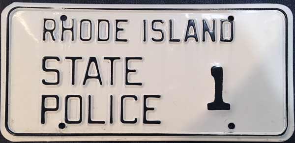 Rhode Island  police license plate