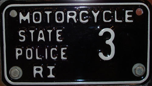 Rhode Island  police license plate