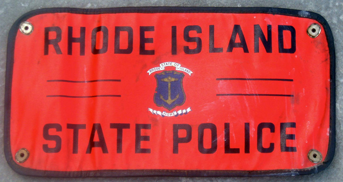 Rhode Island  police license plate