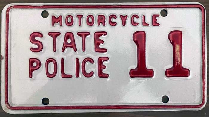 Rhode Island  police license plate